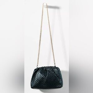 Anthropologie Frankie Clutch - Dark Green - Two Strap Styles